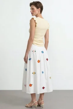Organic Rib Volant Top