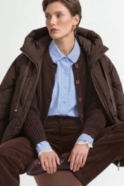 Oversized Daunenjacke mit Kapuze