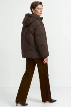 Oversized Daunenjacke mit Kapuze