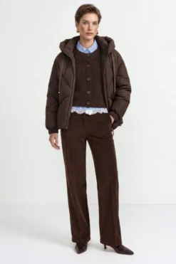 Oversized Daunenjacke mit Kapuze