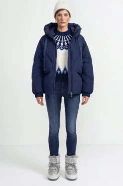 Oversized Daunenjacke mit Kapuze