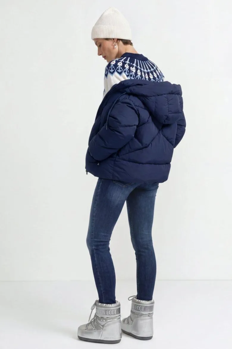 Oversized Daunenjacke mit Kapuze