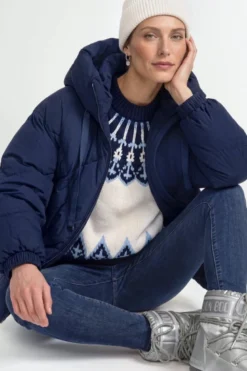 Oversized Daunenjacke mit Kapuze