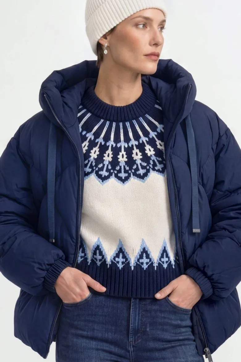 Oversized Daunenjacke mit Kapuze