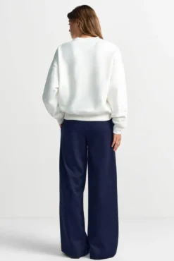 Oversize-Sweater mit Stickerei