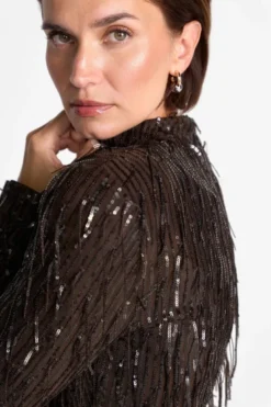 Paillettenkleid mit Fransen