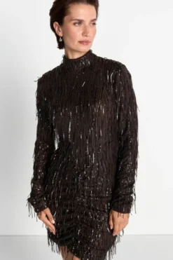 Paillettenkleid mit Fransen