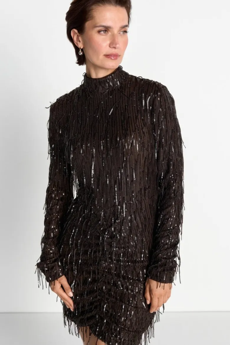 Paillettenkleid mit Fransen