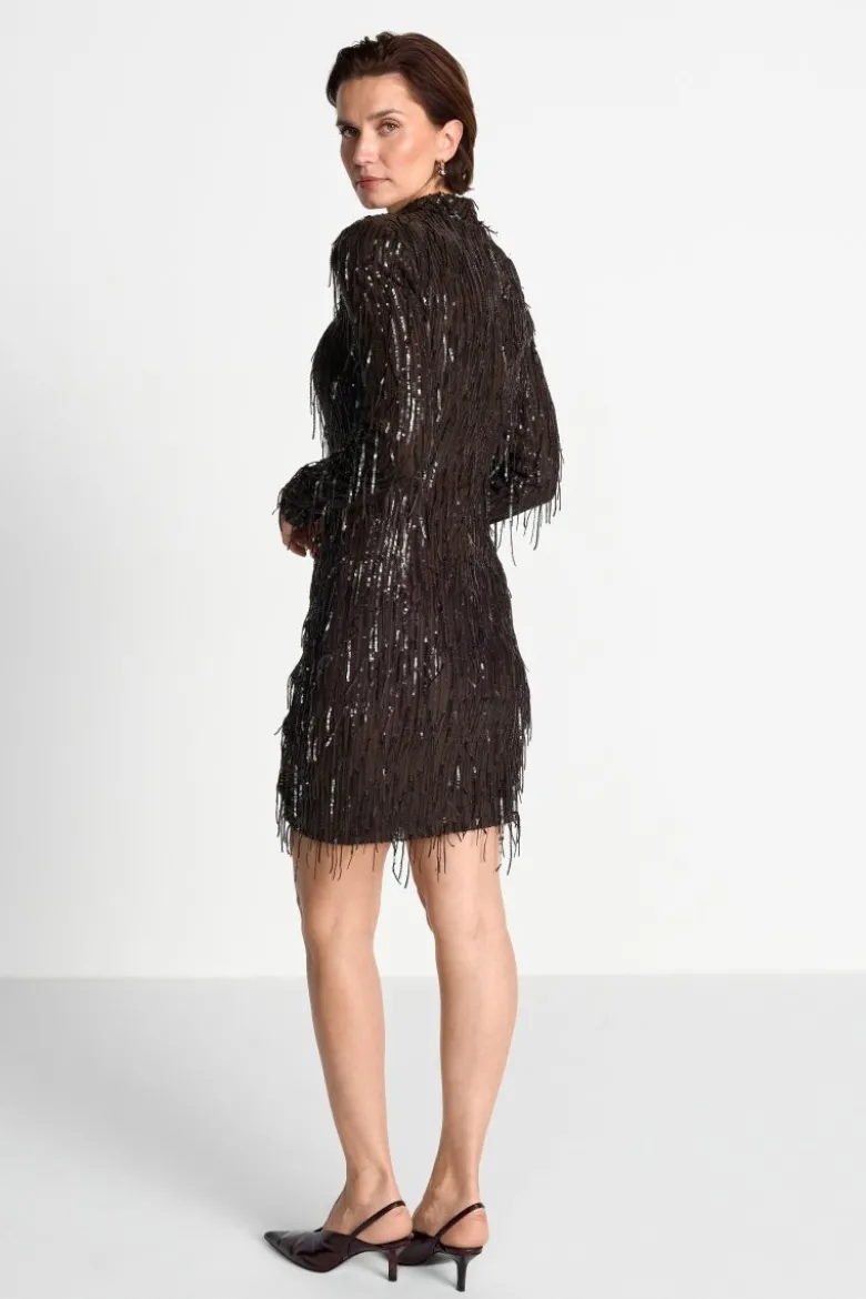 Paillettenkleid mit Fransen
