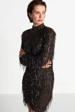 Paillettenkleid mit Fransen