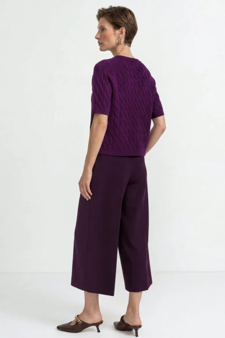 Pullover mit Zopfstrick
