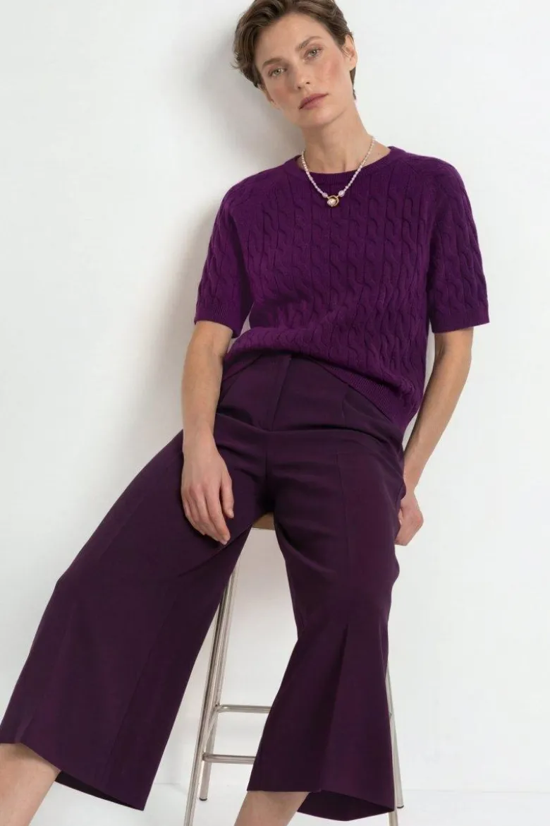 Pullover mit Zopfstrick