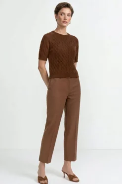 Pullover mit Zopfstrick