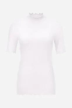 Rippshirt mit Stehkragen