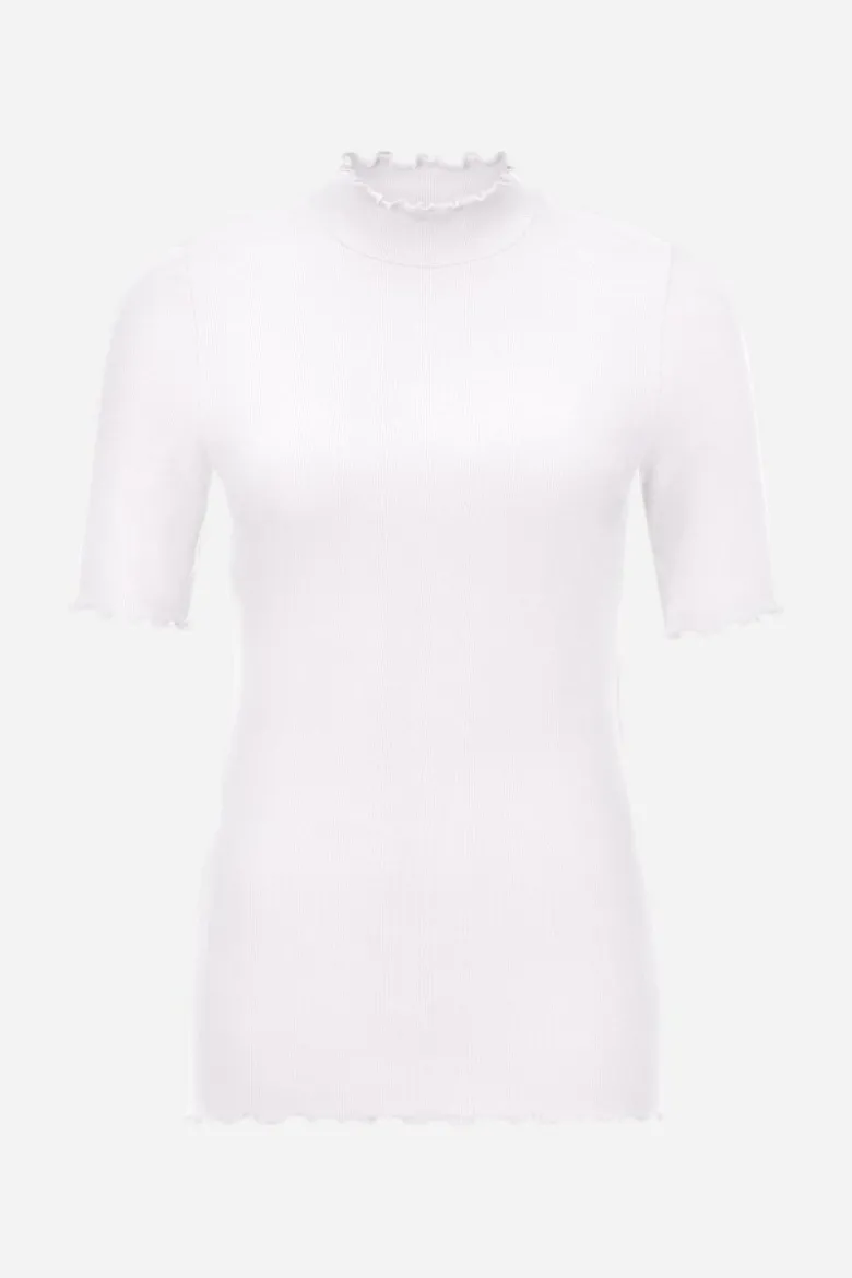 Rippshirt mit Stehkragen