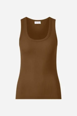 Ripp-Tanktop mit Rundhalsausschnitt