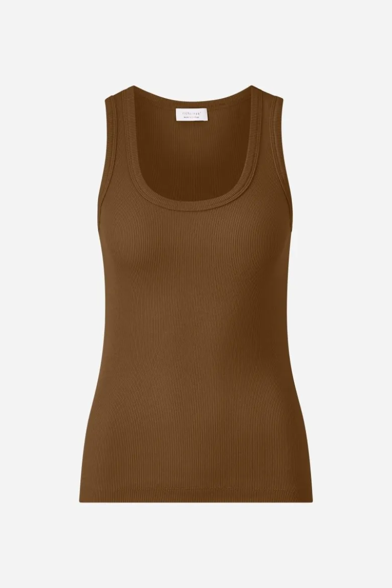 Ripp-Tanktop mit Rundhalsausschnitt