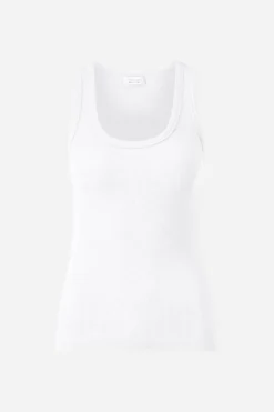 Ripp-Tanktop mit Rundhalsausschnitt