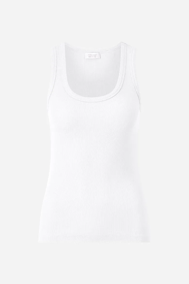 Ripp-Tanktop mit Rundhalsausschnitt