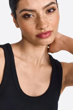 Ripp-Tanktop mit Rundhalsausschnitt