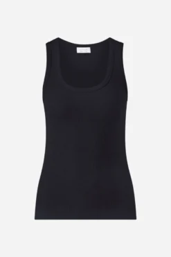 Ripp-Tanktop mit Rundhalsausschnitt