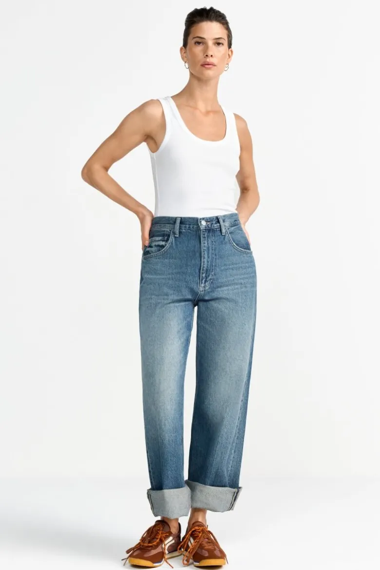 Ripp-Tanktop mit Rundhalsausschnitt