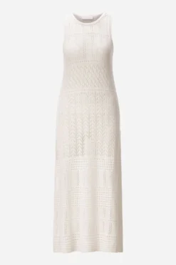 Ärmelloses Maxi-Strickkleid