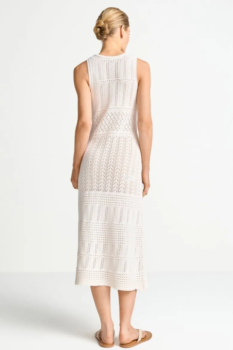 Ärmelloses Maxi-Strickkleid