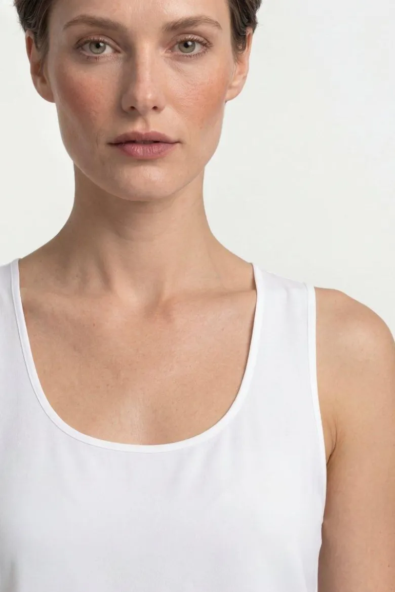 Satin Top mit Spitze