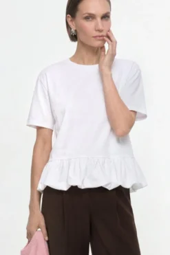 Shirt mit Volantsaum