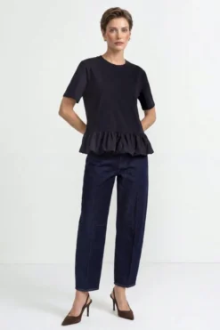 Shirt mit Volantsaum