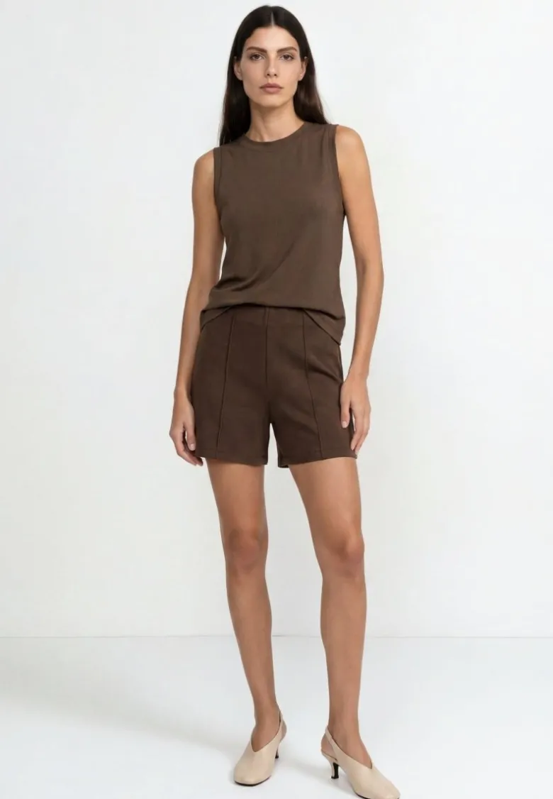 Shorts mit Bundfalten