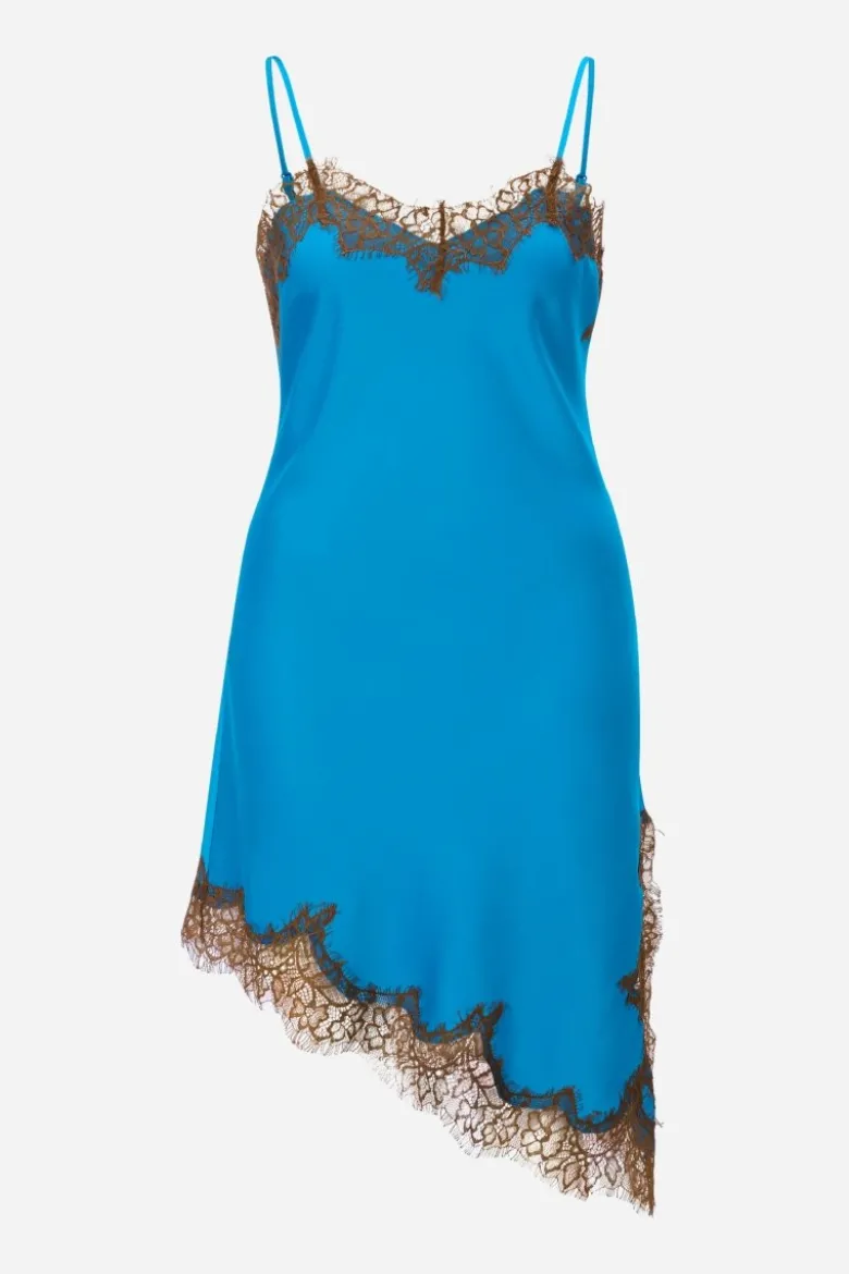 Slipdress mit Spitze