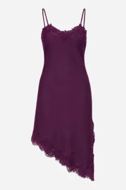Slipdress mit Spitze