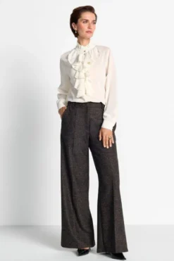 Stoffhose in Tweed-Optik