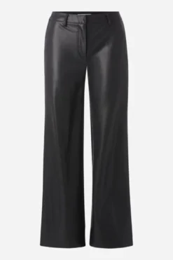 Straight-Leg-Hose in Lederoptik