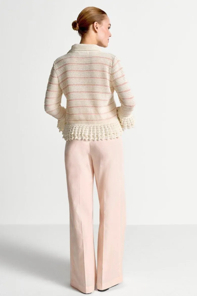 Strickcardigan mit Rüschen