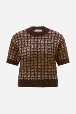 Strickpullover mit Gitterstruktur
