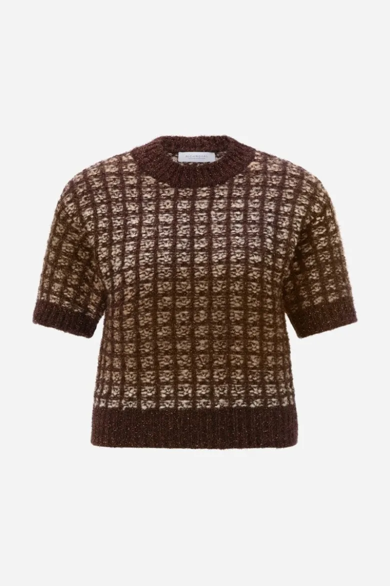 Strickpullover mit Gitterstruktur