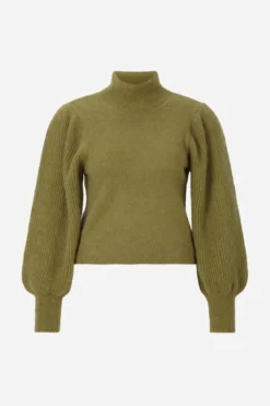 Strickpullover mit Puffärmeln