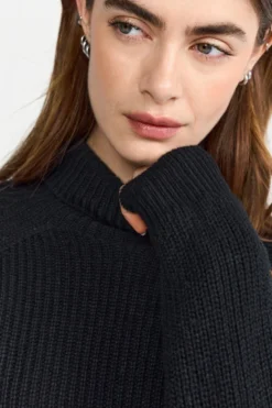 Strickpullover mit Rollkragen