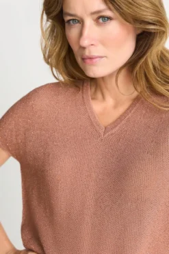 Stricktop mit V-Ausschnitt
