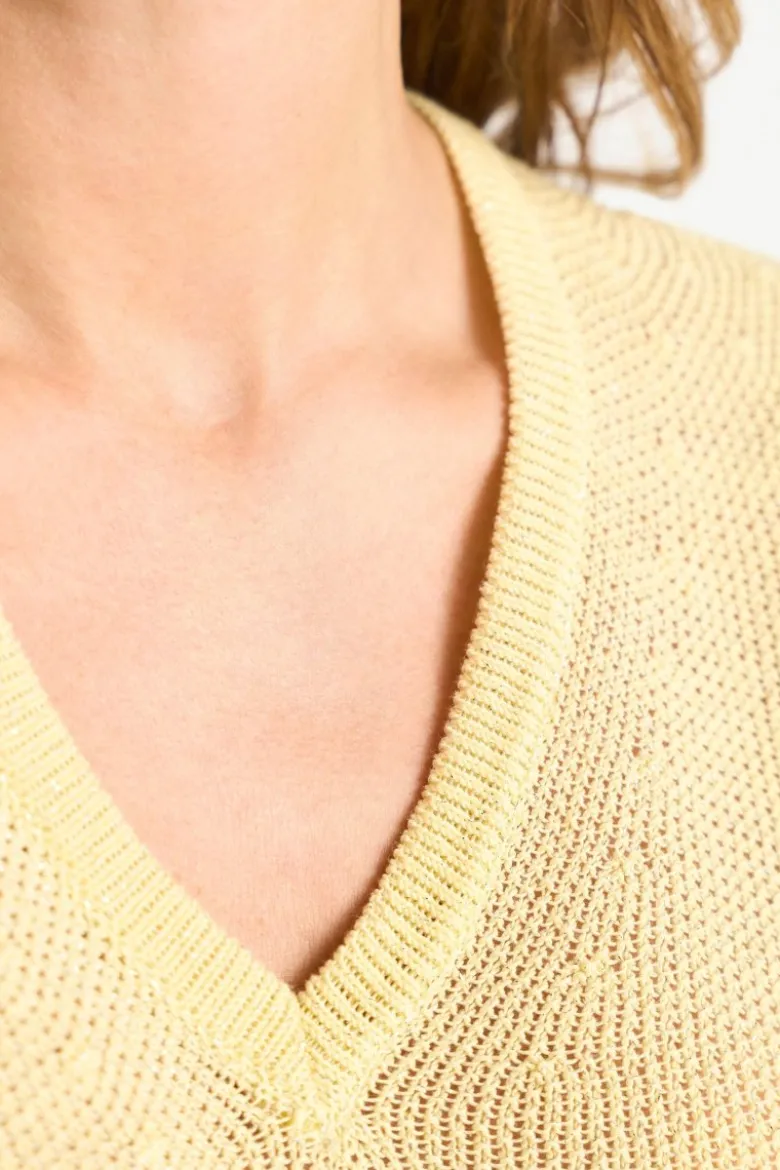 Stricktop mit V-Ausschnitt