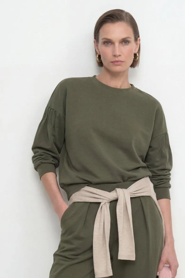 Sweatshirt mit Puffärmeln