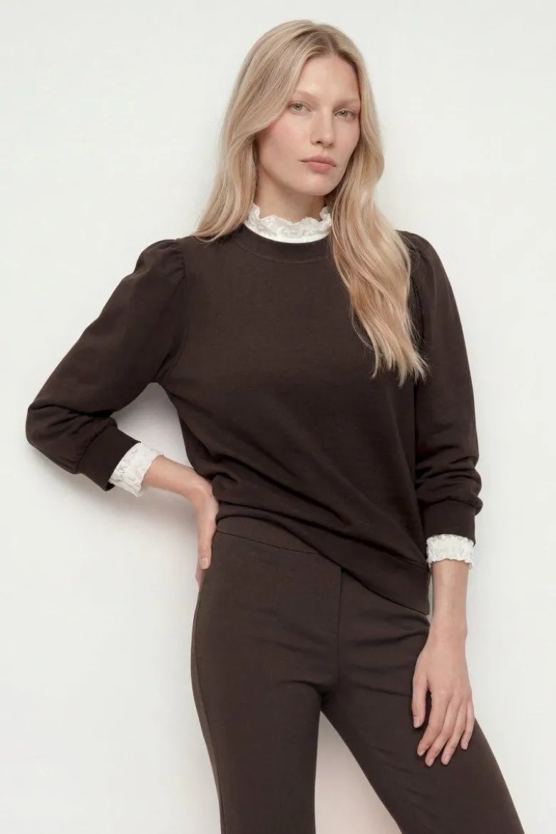 Sweatshirt mit Puffärmeln