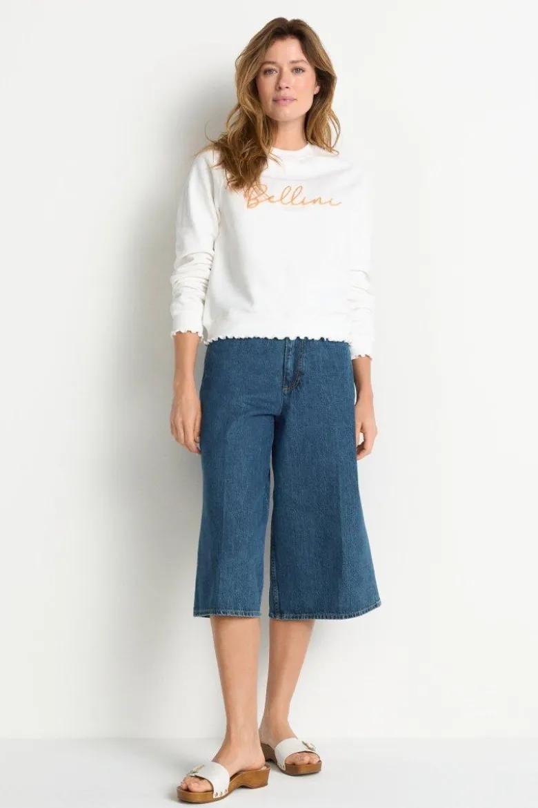 Sweatshirt mit Wellensaum