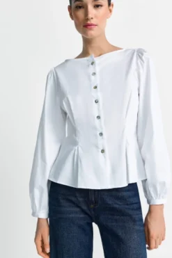 Taillierte Bluse mit Knöpfen