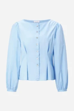 Taillierte Bluse mit Knöpfen