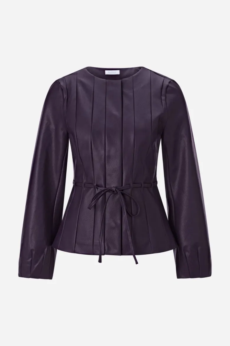 Taillierte Jacke in Lederoptik