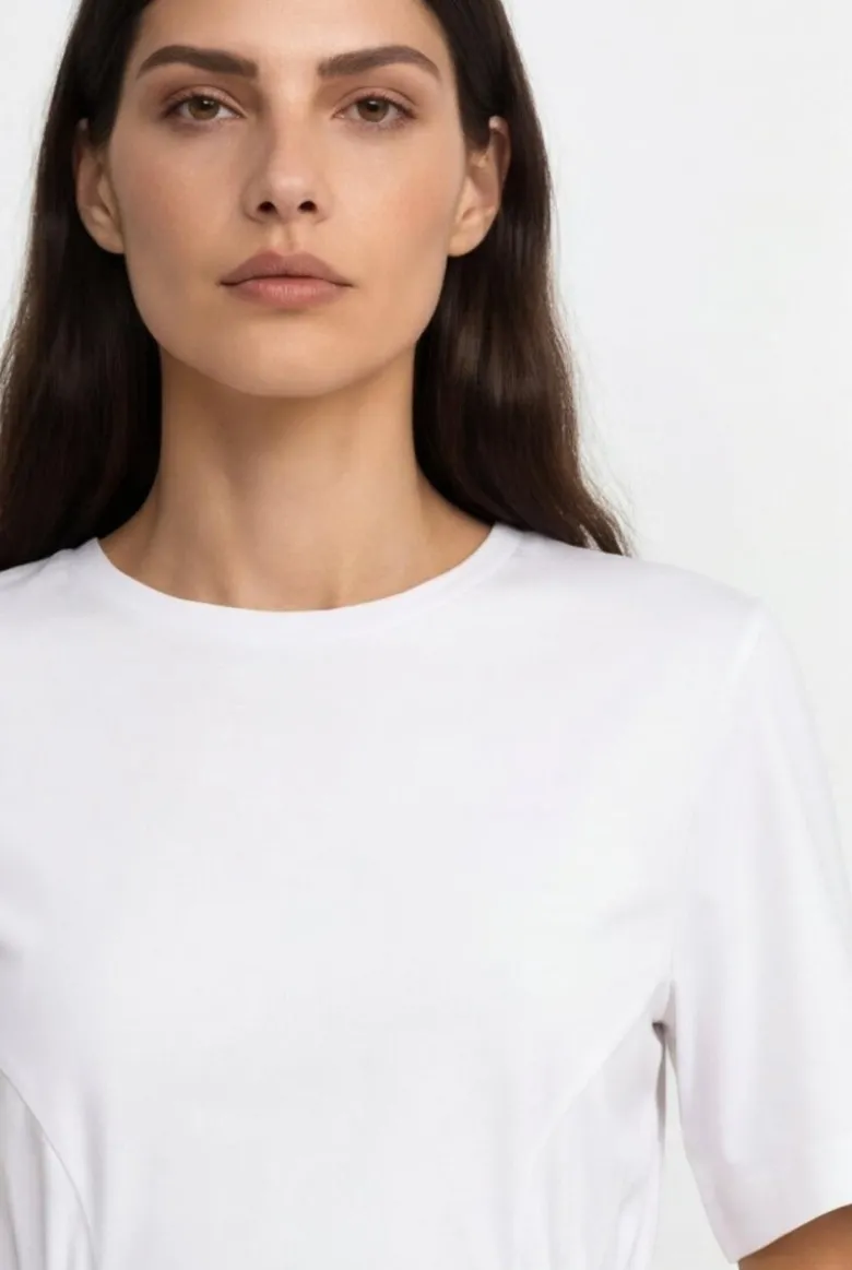 Tailliertes Baumwollshirt